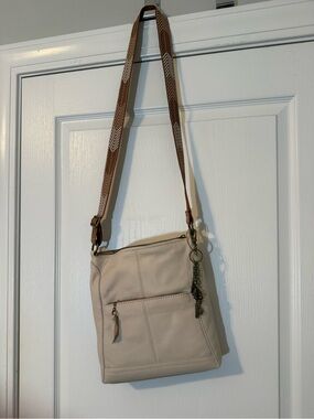 SAK Light Beige Crossbody Shoulder Bag with Adjustable Strap